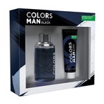Ficha técnica e caractérísticas do produto Coffret Benetton United Colors Man Black EDT 100ml + Gel de Banho 75ml Masculino