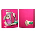 Coffret Benetton United Colors Pink Eau de Toilette 80ml + Body Lotion 75ml Feminino