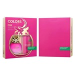Ficha técnica e caractérísticas do produto Coffret Benetton United Colors Pink Eau De Toilette 80ml + Desodorante 150ml Feminino