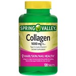 Ficha técnica e caractérísticas do produto Colágeno 1,000 Mg + Vitamina C Spring Valley 120 Tablets Importado
