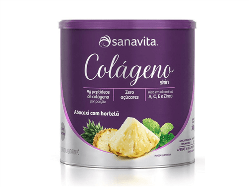 Ficha técnica e caractérísticas do produto Colágeno Abacaxi C/ Hortelã Skin Sanavita 300G