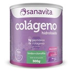 Ficha técnica e caractérísticas do produto Colágeno Hidrolisado - 300g Limão + Clorofila - Sanavita