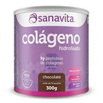 Colágeno Hidrolisado em Pó - Sanavita - 300g Chocolate