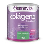Colágeno Hidrolisado em Pó - Sanavita - 300g Limão + Clorofila