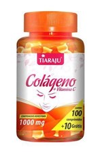 Ficha técnica e caractérísticas do produto Colágeno + Vitamina C 1000mg - Tiaraju - 100 + 10 Comprimidos