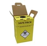 Ficha técnica e caractérísticas do produto Coletor de Materiais Perfurocortantes SafePack 03 Litros Amarelo Pardo
