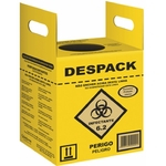 Coletor De Resíduos Perfuro-Cortantes - Despack - 7 Litros (10 Unidades) - Sanfarma - Cód: SA9800