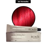 Coloração Creme Permanente ROKÈE Professional 50g - Intensificador Vermelho 0.6 - Tintura Rokee