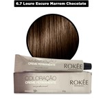 Ficha técnica e caractérísticas do produto Coloração Creme Permanente ROKÈE Professional 50g - Louro Escuro Marrom Chocolate 6.7 - Tintura Rokee