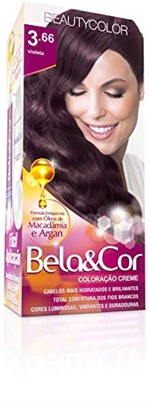 Ficha técnica e caractérísticas do produto Coloração Permanente Bela & Cor 3.66 Violeta, BELA&COR