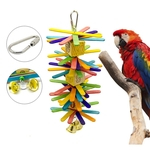 Ficha técnica e caractérísticas do produto Brinquedo do animal de estimação Colorful Alphabet Blocks Sino Chew Toy para Pet Birds Parrots