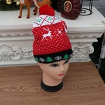 Ficha técnica e caractérísticas do produto Colorful Cláusula de incandescência Luz Knit Hat Cap de Santa do Natal Decoração Props Crianças Elk Snowman Estilo