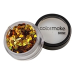 Ficha técnica e caractérísticas do produto Colormake Shine Formatos Coração Ouro - Glitter 2g