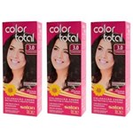 Ficha técnica e caractérísticas do produto Colortotal Tinta Creme 3.0 Castanho Escuro 50g - Kit com 03