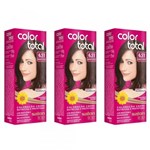 Colortotal Tinta Creme 6.51 Marrom Castanha 50g (kit C/03)