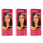 Ficha técnica e caractérísticas do produto Colortotal Tinta Creme 7.7 Louro Médio Marrom 50g - Kit com 03