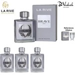 Ficha técnica e caractérísticas do produto Combo 03 Perfumes - Brave La Rive Eau de Toilette - Perfume Masculino 100ml