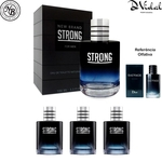 Ficha técnica e caractérísticas do produto Combo 03 Perfumes - Strong New Brand Eau de Toilette - Perfume Masculino 100ml