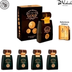 Ficha técnica e caractérísticas do produto Combo 04 Perfumes - Gold Men Eau de Toilette New Brand - Perfume Masculino 100ml