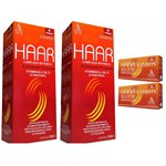Ficha técnica e caractérísticas do produto Combo Haar Inter 120 Comp + 2 Shampoo 180ML Cada Tratamento Capilar - Vitamed