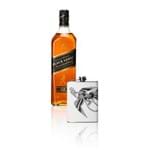 Ficha técnica e caractérísticas do produto Combo Johnnie Walker Black Label 1L + Flask Personalizada Águia