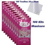Ficha técnica e caractérísticas do produto Combo Kit Manicure + Toalhas Descartável 100 Unidades