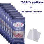 Ficha técnica e caractérísticas do produto Combo Kit Pedicure + Toalhas Descartável 100 Unidades