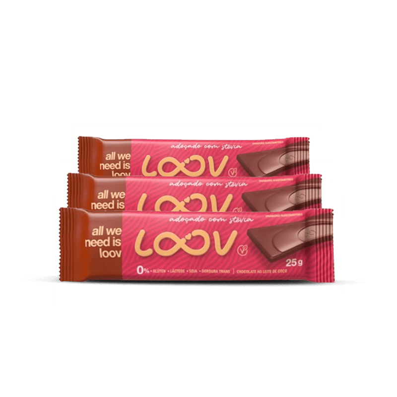 Ficha técnica e caractérísticas do produto Combo Loov ao Leite de Coco Chocolife (3 Unidades)