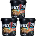 Ficha técnica e caractérísticas do produto Combo 3 Pastas de Amendoim Integral Lisa 1kg - Power One