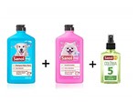 Ficha técnica e caractérísticas do produto Combo: Shampoo para Cães Pelos Claros + Condicionador Revitalizante + Perfume para Cães Fragrância Citrus - Sanol Dog