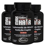 Ficha técnica e caractérísticas do produto Combo 3 Suplemento Vitamínico Mineral Max Efetive Hair - 90 Cápsulas