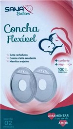 Ficha técnica e caractérísticas do produto Concha Flexível para Amamentação Sana Babies