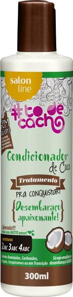 Ficha técnica e caractérísticas do produto Condicionador de Coco Pra Conquistar To de Cacho 300ml Salon Line