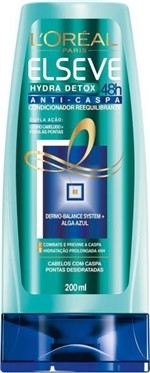 Ficha técnica e caractérísticas do produto Condicionador Elseve Hydra-Detox Anti-Caspa L'Oréal 200ml - Loréal Paris