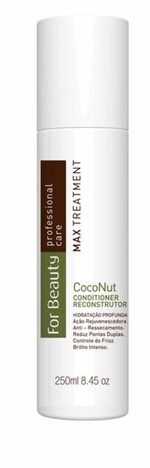 Ficha técnica e caractérísticas do produto Condicionador Hidratante Recontrutor Profissional - Max Treatment CocoNut (496) 250ml - For Beauty