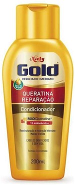 Ficha técnica e caractérísticas do produto Condicionador Niely Gold Queratina Reparação - 200Ml