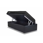 Conjunto Box- Colchão de Espuma D45 Light Ortobom + Cama Box Baú Courino Nero Black- Solteiro 0,88