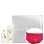 Conjunto Ck One Calvin Klein Unissex EDT 100ml + Loção de Banho 100ml+Nécessaire Pink Beleza na Web