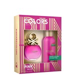 Conjunto Colors Pink Deo Benetton Feminino - Eau de Toilette 80ml + Desodorante 150ml