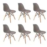 Ficha técnica e caractérísticas do produto Conjunto com 6 Cadeiras Eames Cinza