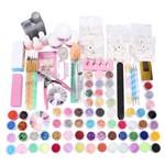 Ficha técnica e caractérísticas do produto Conjunto de Manicure de Unhas Glitter Líquido em Pó Acrílico - Colormix