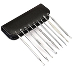 Ficha técnica e caractérísticas do produto 9 Piece Set Acne agulha clipe Blackhead Remoção Needle Compact ferramenta de beleza
