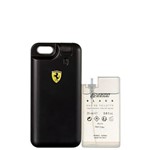 Conjunto Ferrari Scuderia Ferrari Black Capa Iphone Edt 25ml + Refil