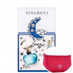 Conjunto Luna Nina Ricci Feminino - EDT 50ml + Roll On 10ml+Beleza na Web Pink - Nécessaire