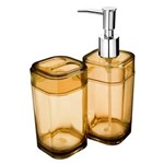 Ficha técnica e caractérísticas do produto Conjunto para Banheiro Coza Splash Mel - 2 Peças