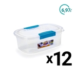 Ficha técnica e caractérísticas do produto Conjunto Pote Plast Microondas Freezer Ultraforte 6,9L 12un