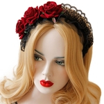 Ficha técnica e caractérísticas do produto Consideravelmente Mulheres Housemaid Estilo Lace Headband elegante Fecho do cabelo presente do ornamento