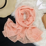 Ficha técnica e caractérísticas do produto Coreano Moda Lenços Fina Chiffon lenços de seda Mulheres Acessórios Xaile Enrole