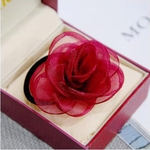 Ficha técnica e caractérísticas do produto Coreano Nova Primavera Camellia cabelo Anel Multi-Layer Rose Flor Headline
