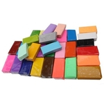 Ficha técnica e caractérísticas do produto 32 cores de DIY Fimo Polymer argila blocos macios Fixo Plasticine Craft Student